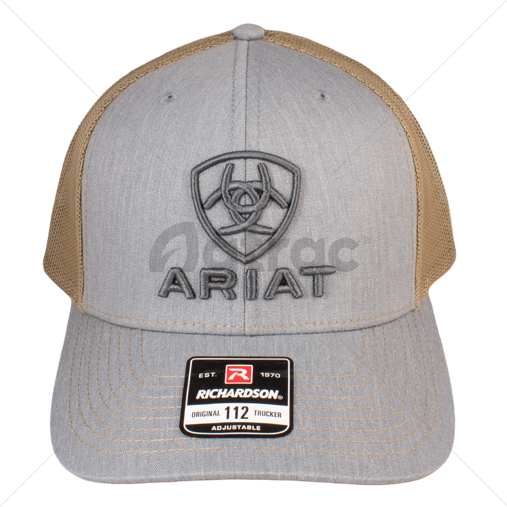 Gorra Ariat Work Color Gris con Beige (A300012008)