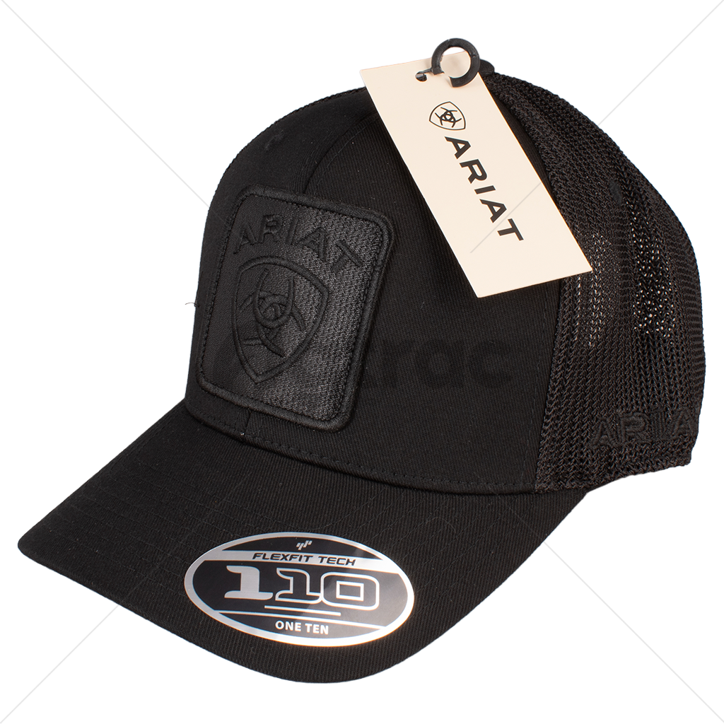Gorra Ariat Work Negra Flexfit 110 Parche Bordado (A300064301)