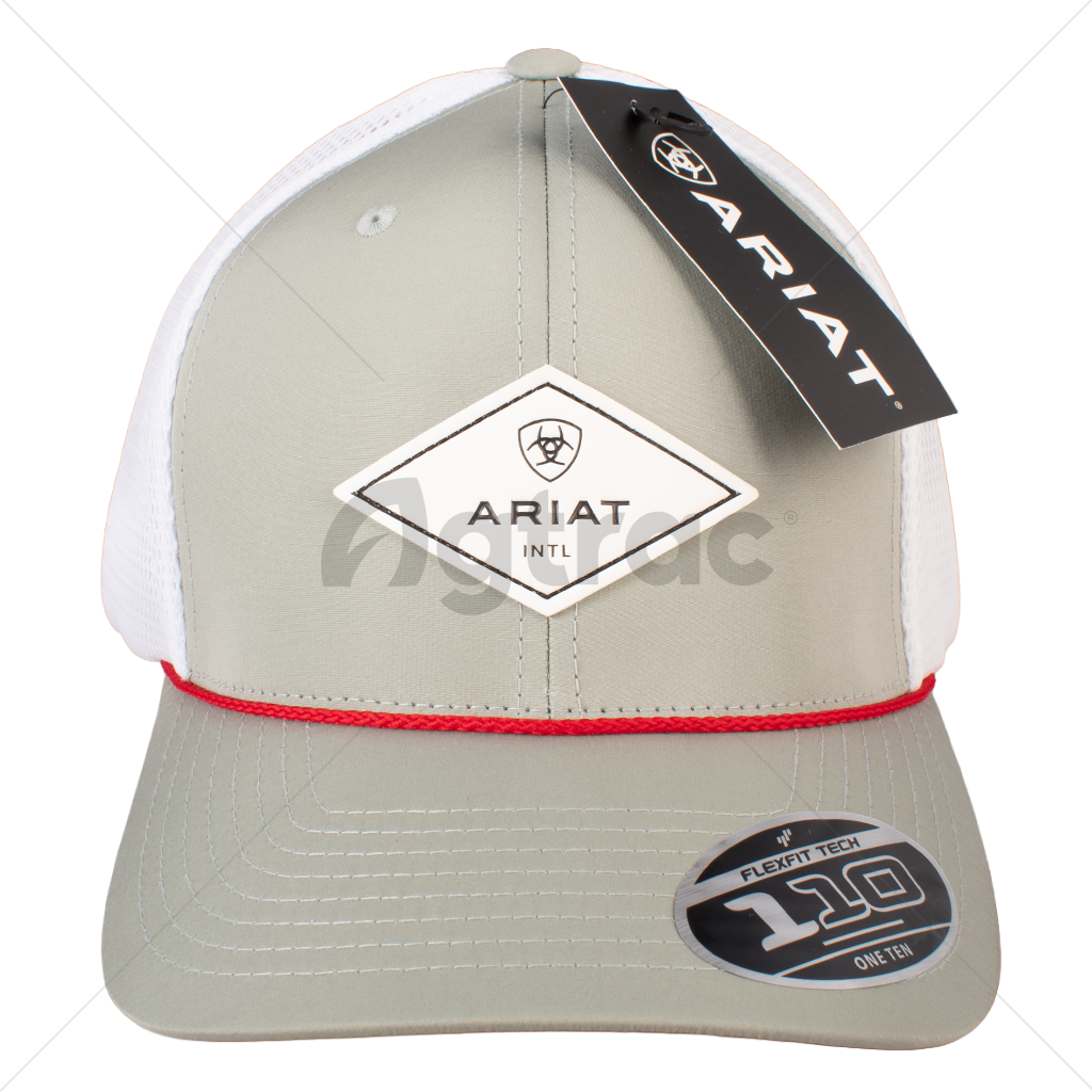 Gorra Ariat Flexfit 110 para Hombre Color Gris con Blanco (A300065306)