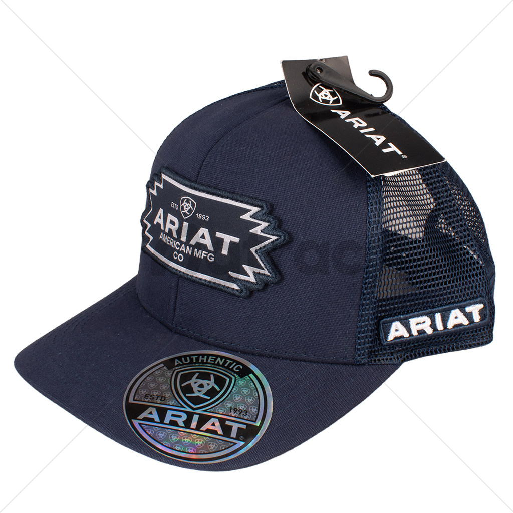 Gorra Trucker Ariat Work color Azul con Logo Azteca (A300081203)