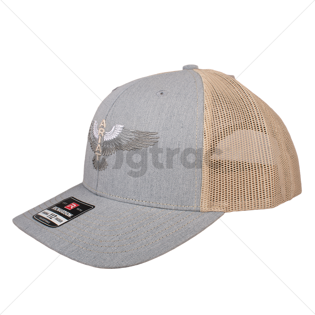 Gorra Ariat Work Gris con Beige con Parche de Águila (A3000825145)