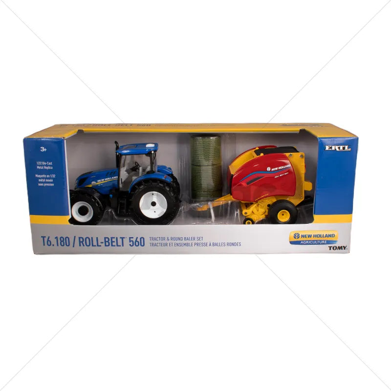 TRACTOR A ESCALA NEW HOLLAND T6.180 CON ROLL-BELT 1:32 (ERT13966)