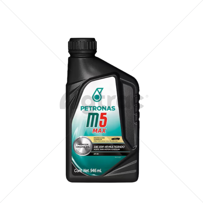ACEITE PETRONAS M5 MAX MULTIGRADO 15W-40 1 LITRO PARA MOTOR A GASOLINA (18221612)