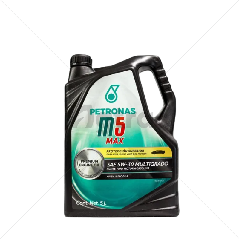 ACEITE PETRONAS M5 MAX 5W-30 MULTIGRADO DE 5 LITROS PARA MOTOR A GASOLINA (18215015)
