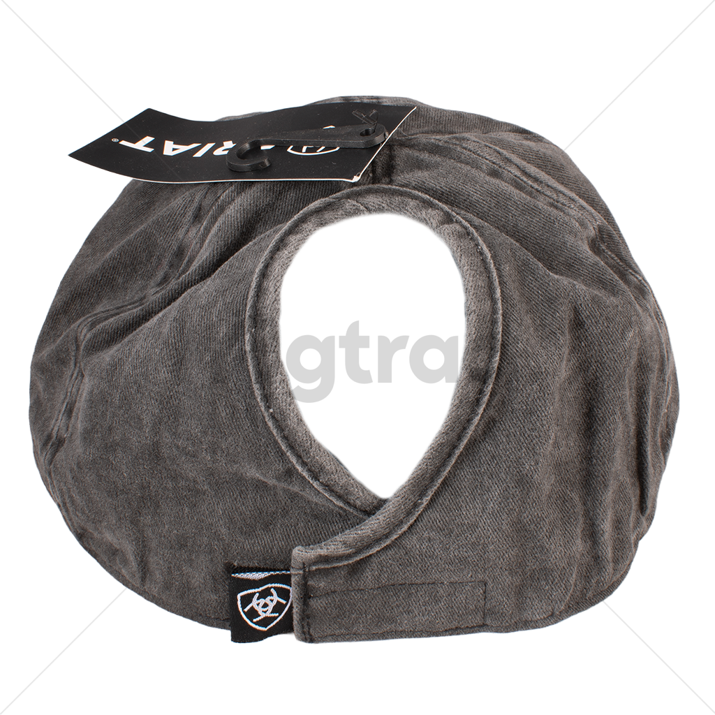 Gorra Ariat Work Color Gris Deslavada con Parche Rojo (A300003001)