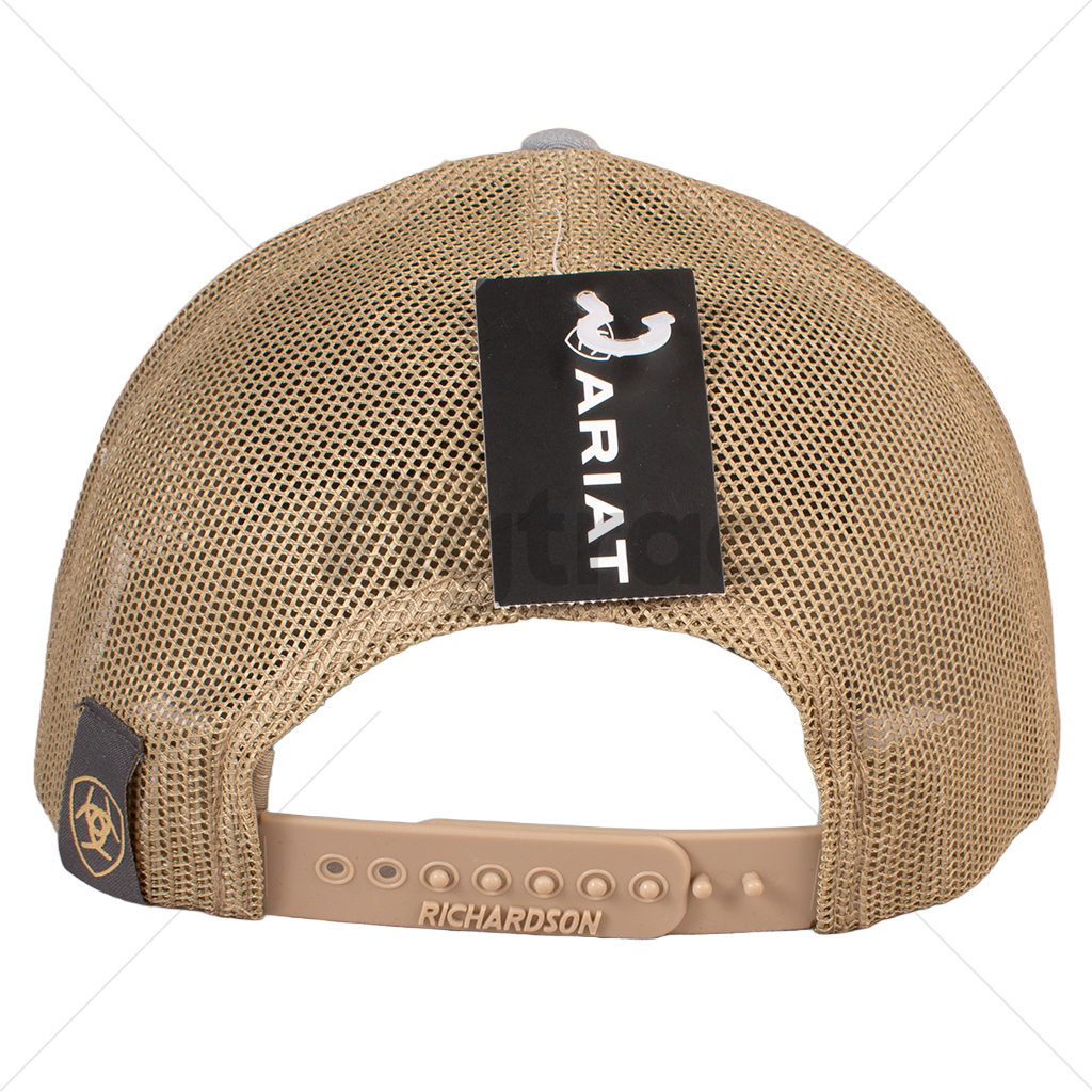 Gorra Ariat Work Color Gris con Beige (A300012008)
