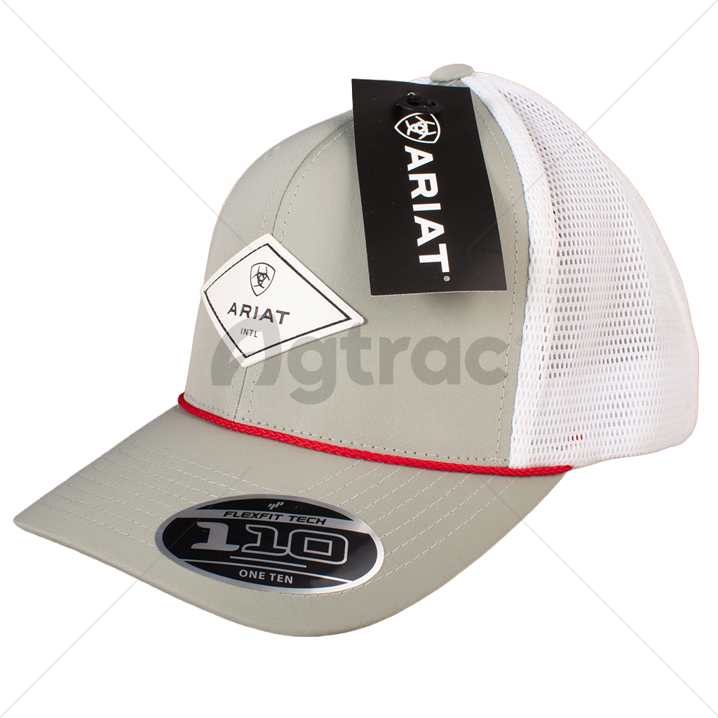 Gorra Ariat Flexfit 110 para Hombre Color Gris con Blanco (A300065306)