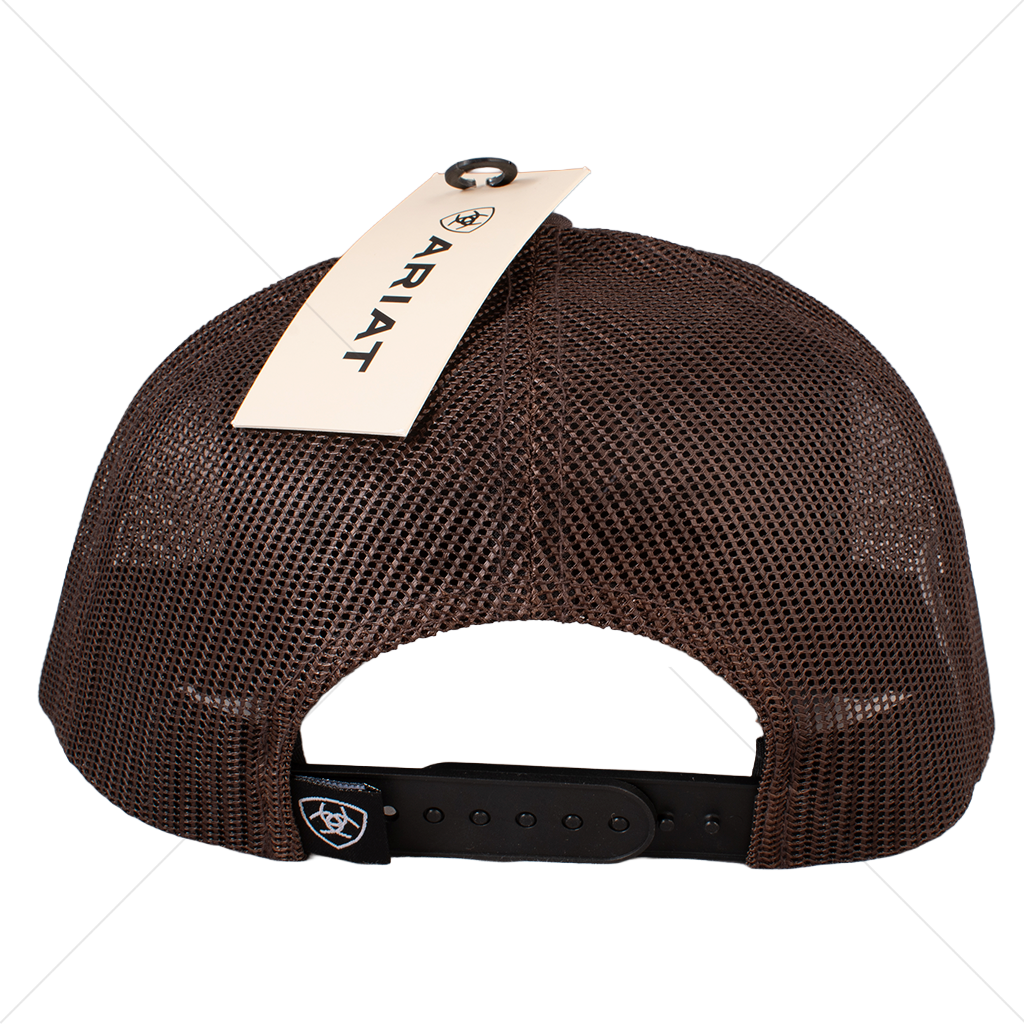 Gorra Vaquera Ariat Hooey Trucker Café con Negro (A300065402)