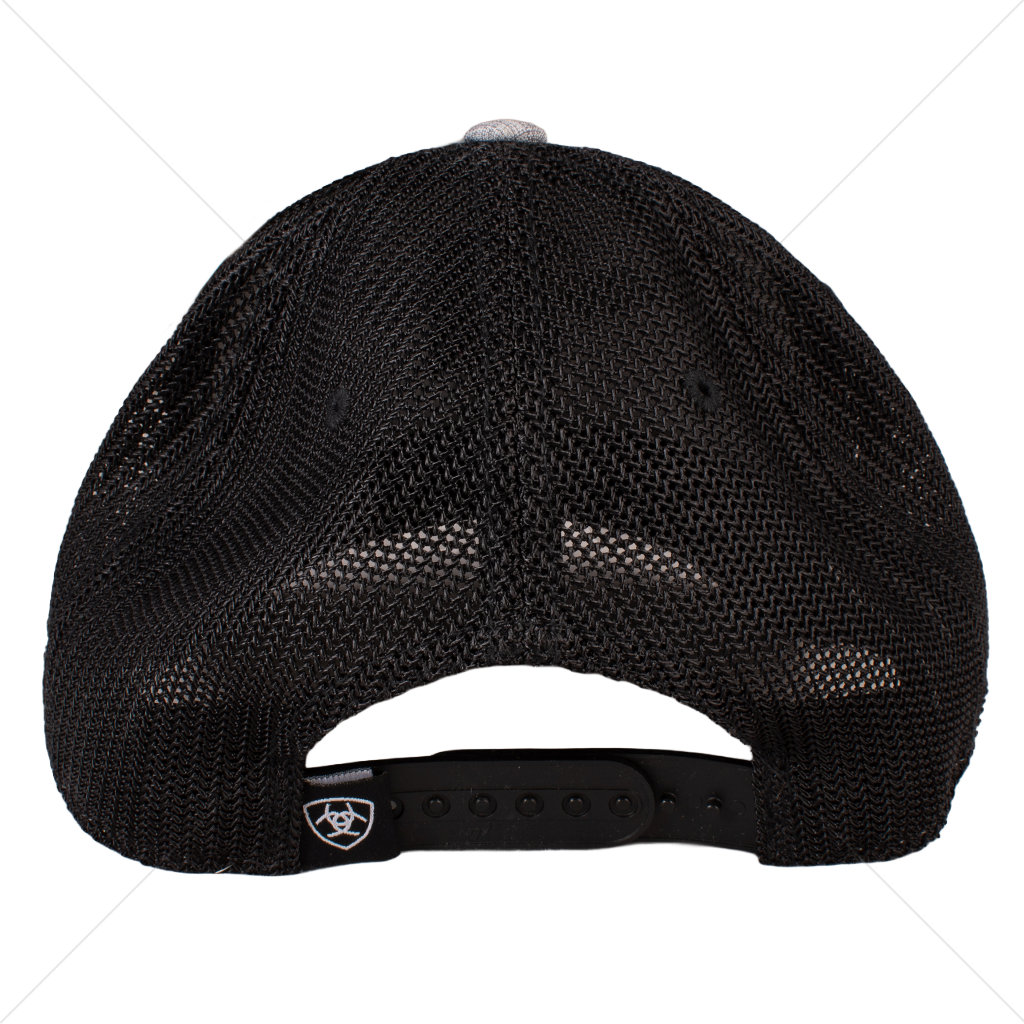 Gorra Ariat Calavera Longhorn Gris con Negro (A300075006)
