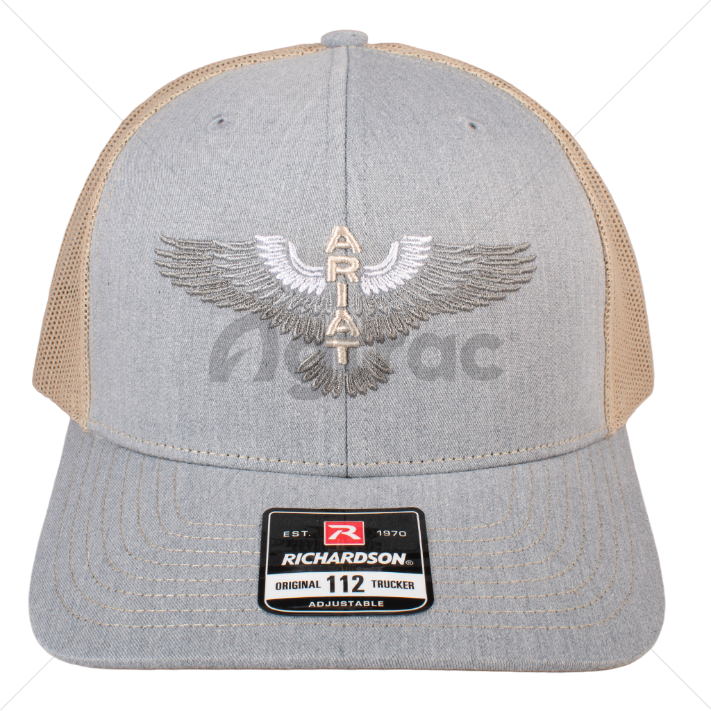 Gorra Ariat Work Gris con Beige con Parche de Águila (A3000825145)