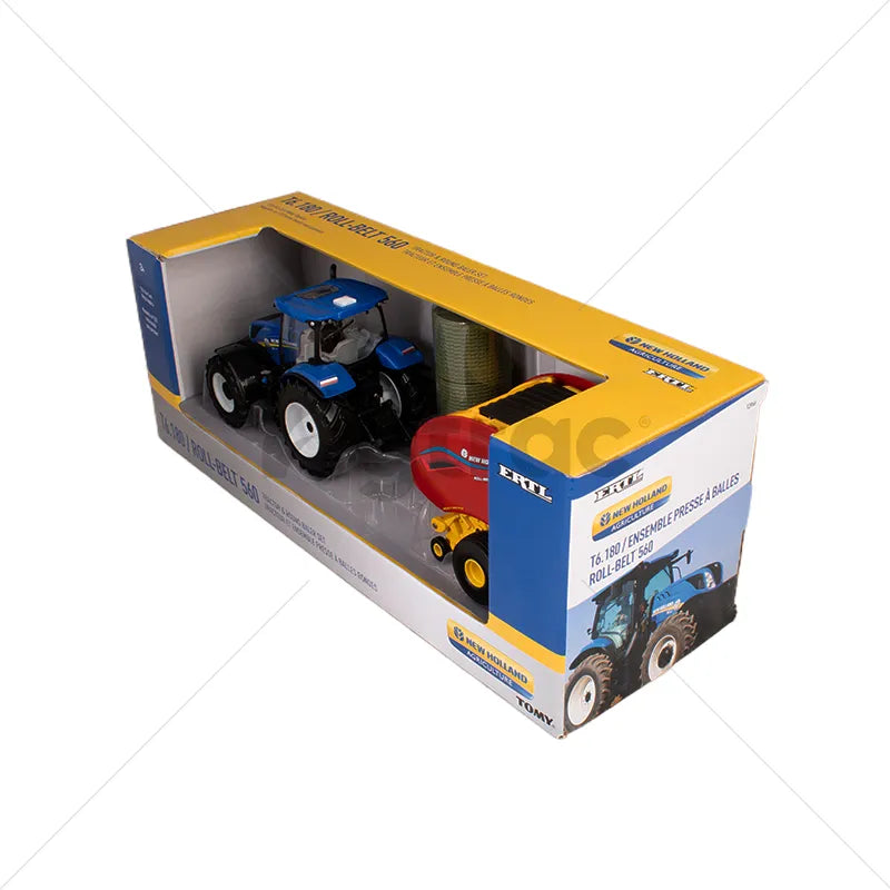 TRACTOR A ESCALA NEW HOLLAND T6.180 CON ROLL-BELT 1:32 (ERT13966)